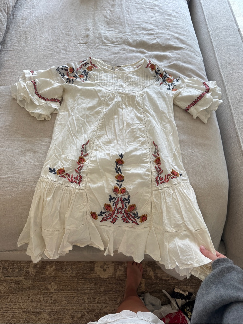 Free People Embroidered Floral Dress